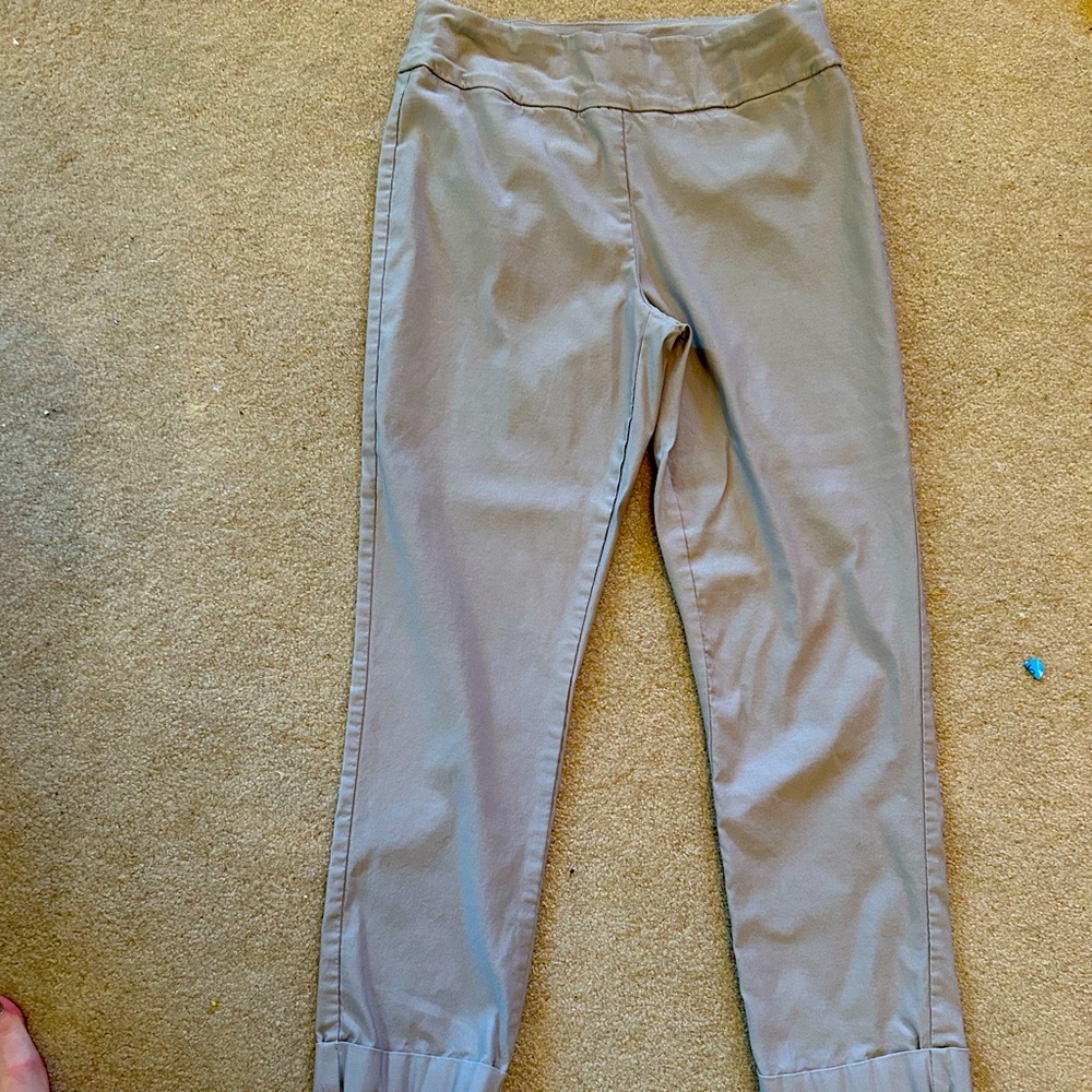 Gray stretch trousers